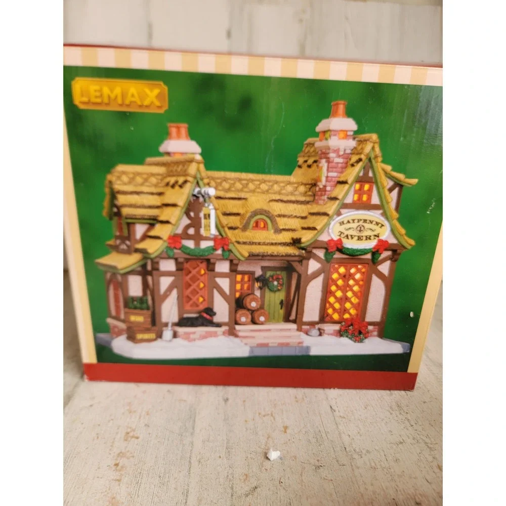 Lemax Haypenny Tavern village accessory Xmas Victorian bar wreath